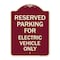 Signmission Parking Reserved for Electric Vehicle Heavy-Gauge Aluminum Sign, 24" x 18", BU-1824-23391 A-DES-BU-1824-23391 - alternate 1